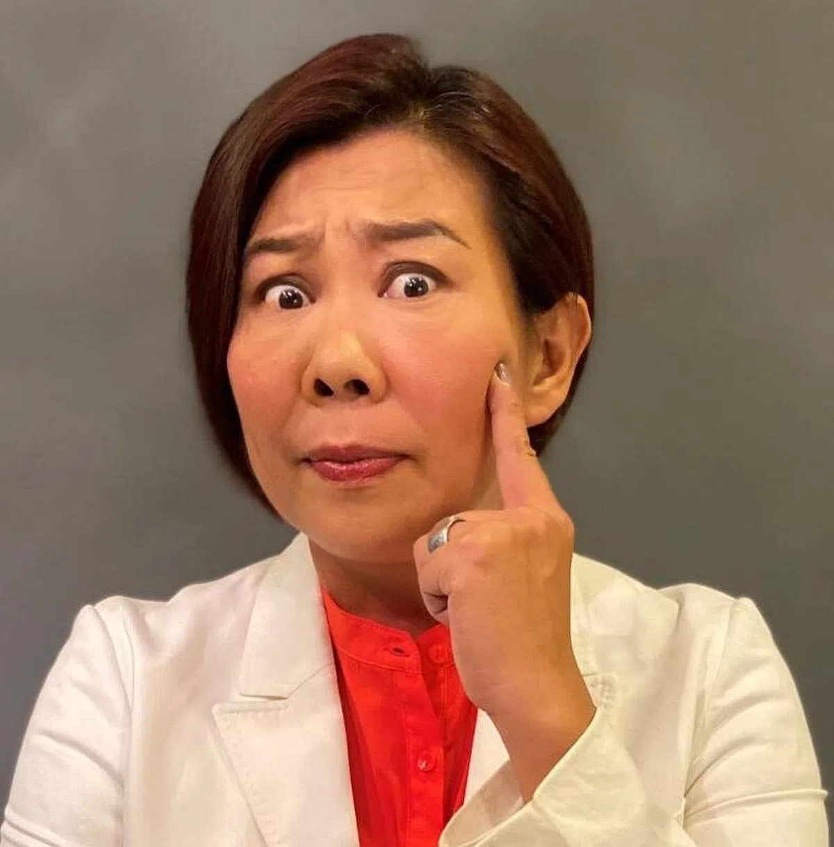 洪爱玲曾因为不懂得镜头走位、华语也差，天天被骂。（档案照）