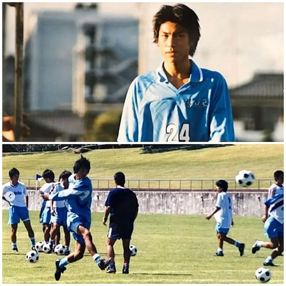 黑泽良平从小学到高中都踢足球。（取自Instagram）