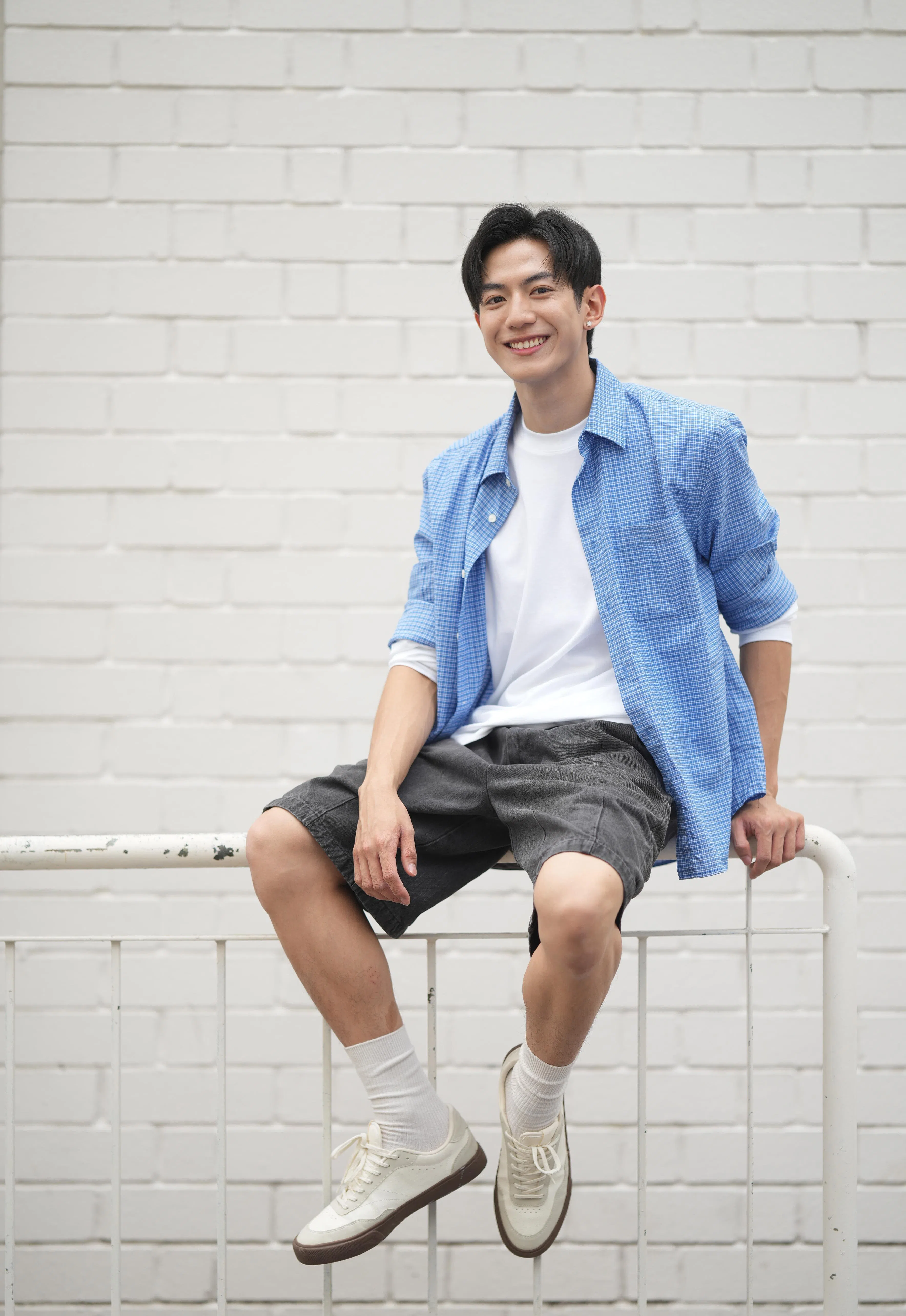 陈业文笑说，现在运动时间变少，肌肉量也随着下降。（谢智扬摄）