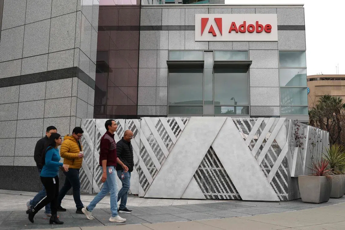 在第三财季里，Adobe的月度活跃用户同比增长25％，达到约6亿5000万户。（法新社）
