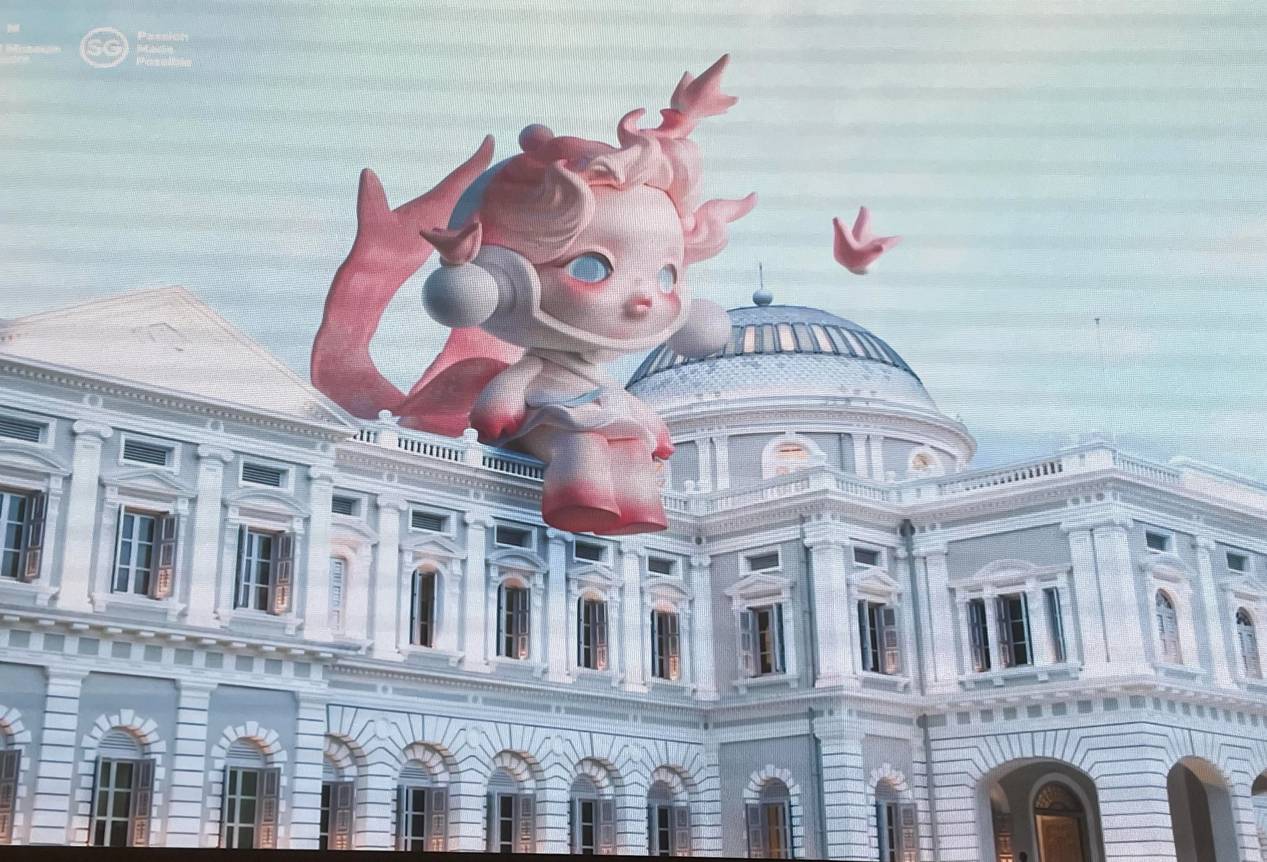 专为新加坡展览设计的动画。（林方伟摄）