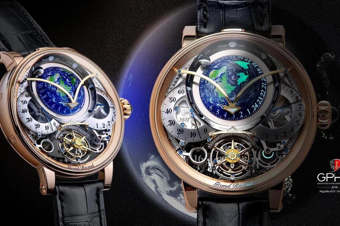 Récital 22 Grand Récital搭载精妙的Tellurium Orrery行星仪结构。（播威提供）