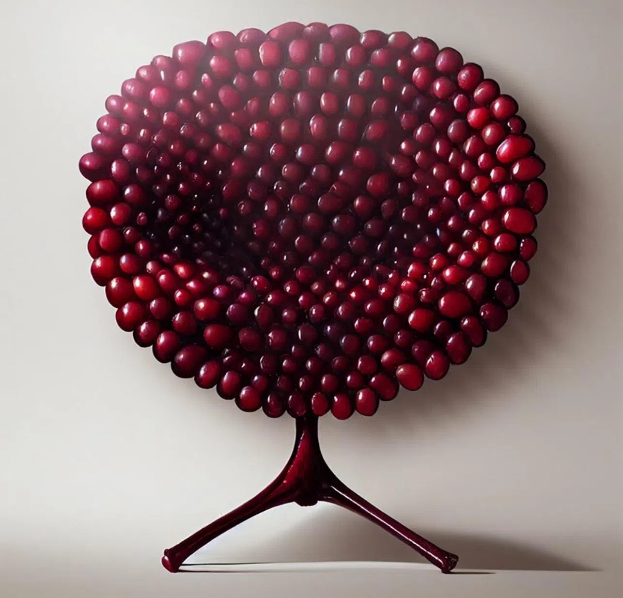 密集种籽形成的石榴椅，会让有密集恐惧症的人毛骨悚然吗？（Frank Jacobus提供）