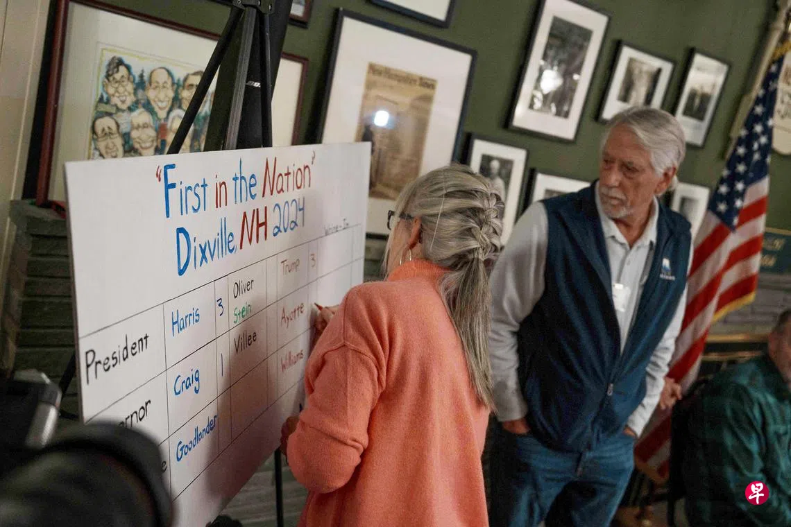 开票首站打成平手哈里斯特朗普胜负难料| 联合早报