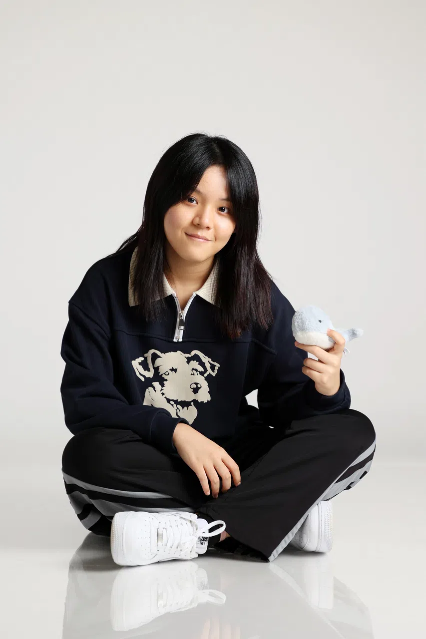 李画扬说，如同电影里主人公在生活中寻找生命的意义，她也在生活中寻找灵感。（龙国雄摄）