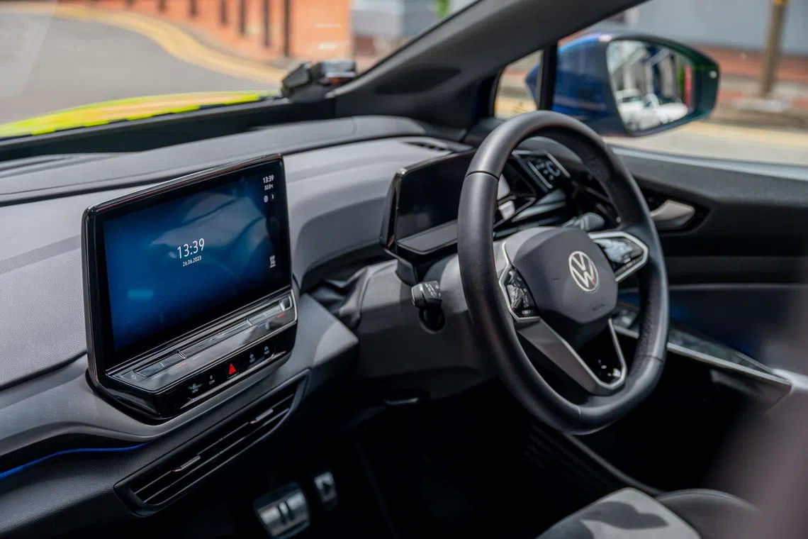 ID.4车室彰显电动时代的简洁和简易。（车商提供）