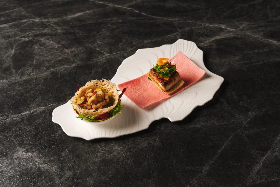 新御厨以鹅肝、龙虾、鱼子酱、黑松露、花胶皇、鲍鱼等食材展现贵气。（餐馆提供）