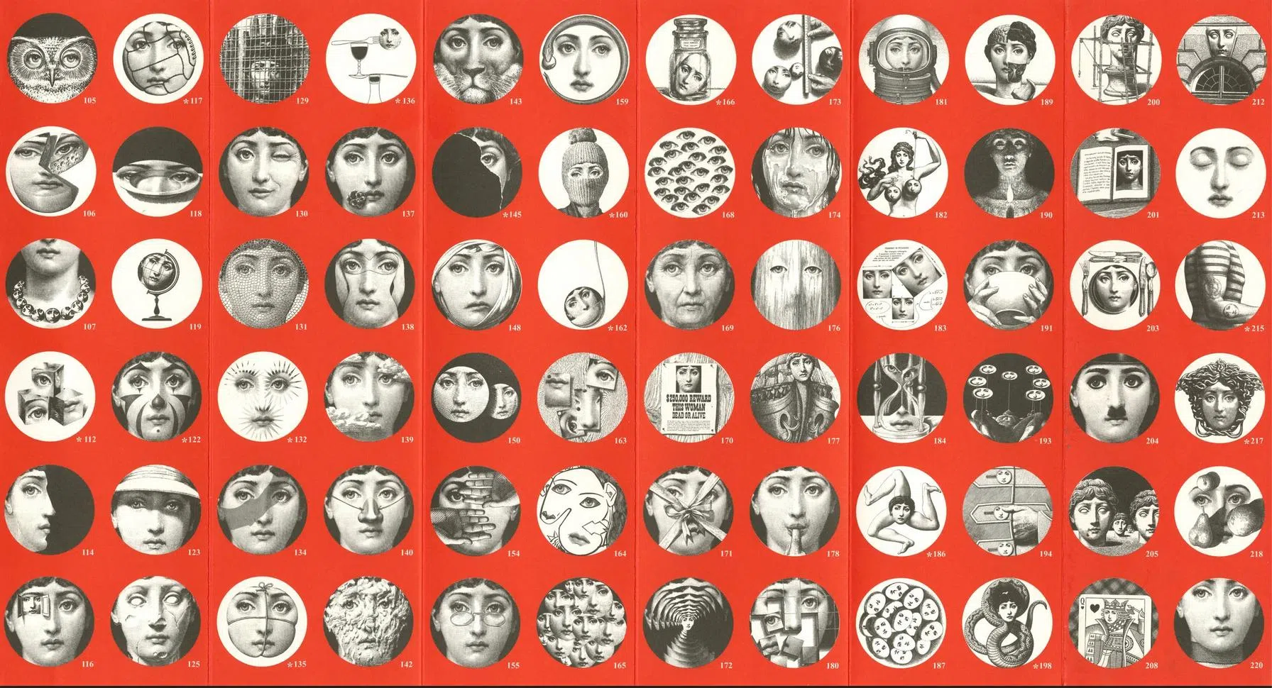 Fornasetti的“Tema e Variazioni”系列餐盘将歌剧女伶卡瓦列里脸庞变出三四百种款式，任君选择。（Fornasetti图片）