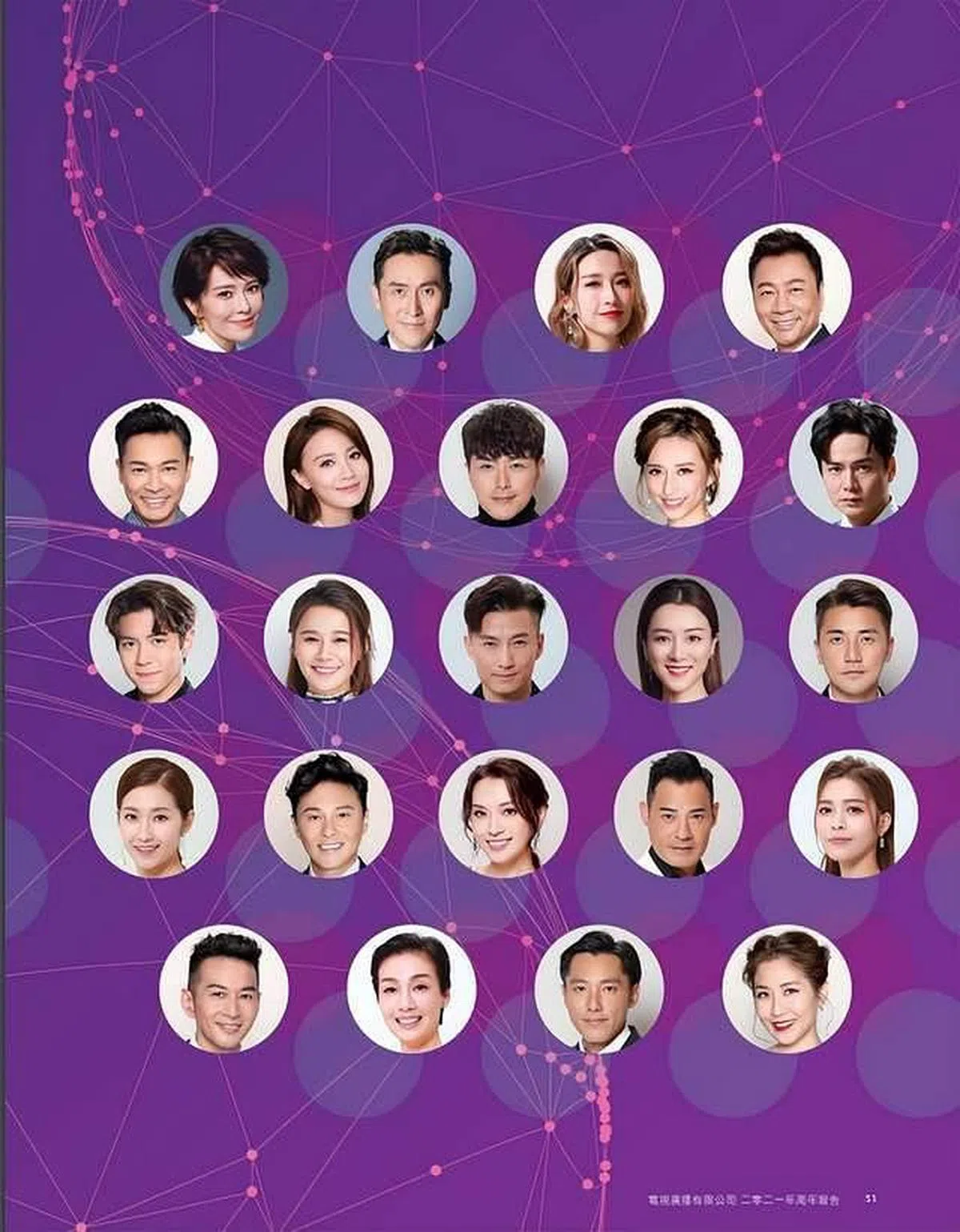 第6到第10行的艺人。（TVB2021年报）