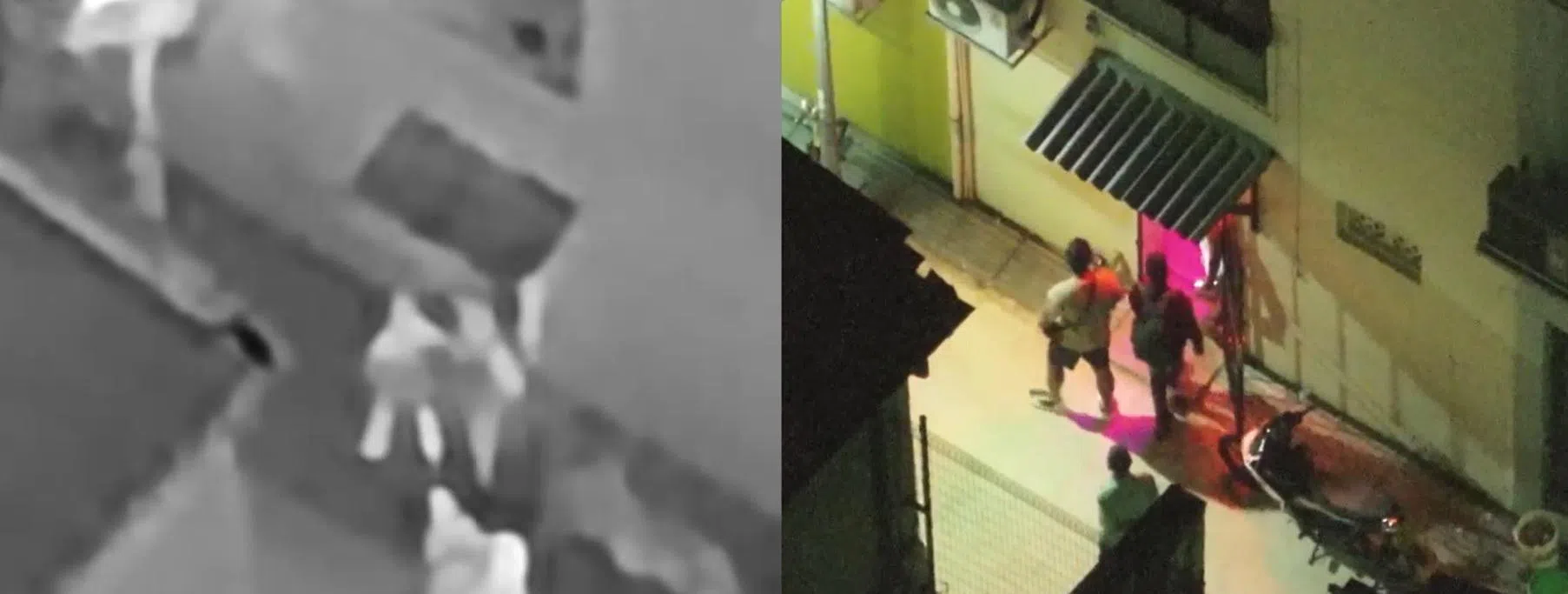 警方在位于小印度的扫荡行动中出动无人机，借助无人机上的热感应传感器更好观察现场情况。（新加坡警察部队提供）