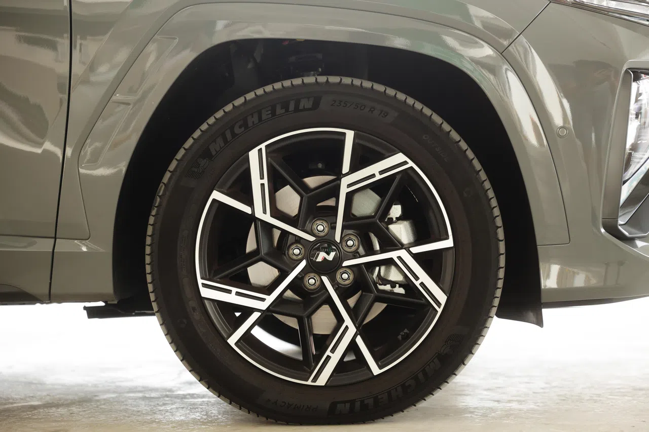 19英寸车轮有专属N Line标志。（蔡家增摄）