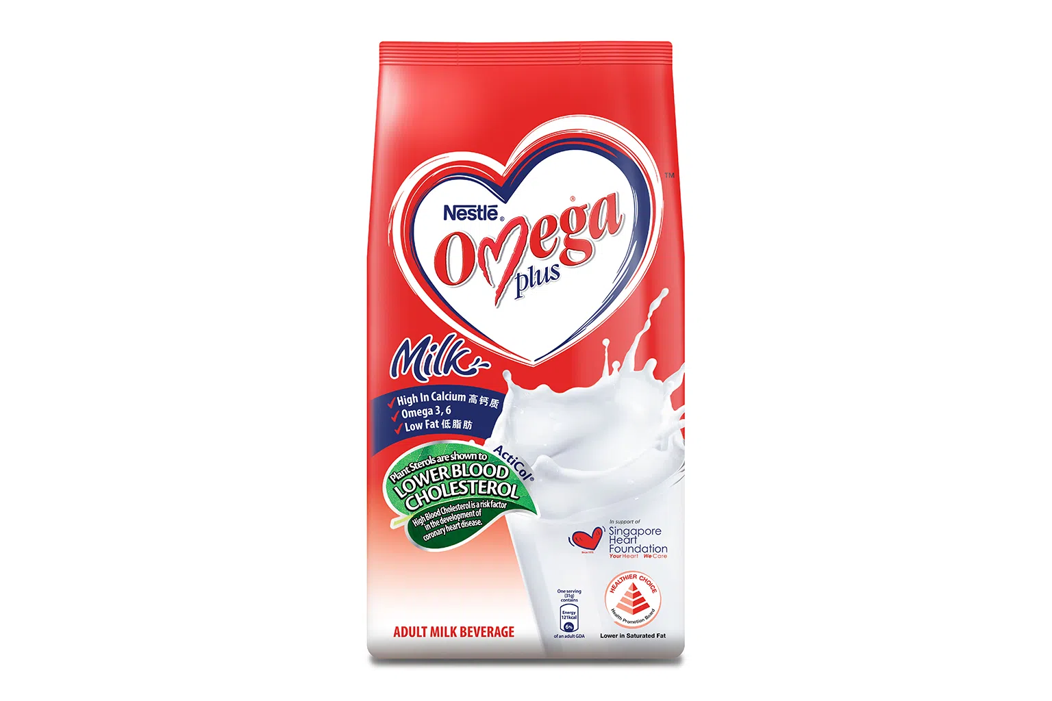 NESTLE OMEGA PLUS ActiCol牛奶，帮助调节血液中的胆固醇水平。（图/NESTLE OMEGA PLUS提供）