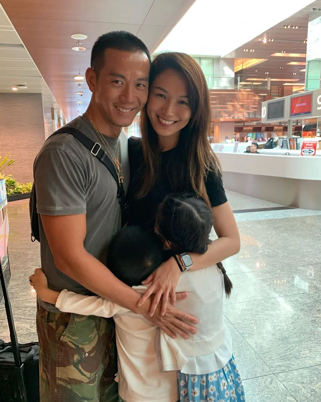 戚玉武和白薇秀婚后育有一对子女，生活幸福甜蜜。（取自戚玉武IG）