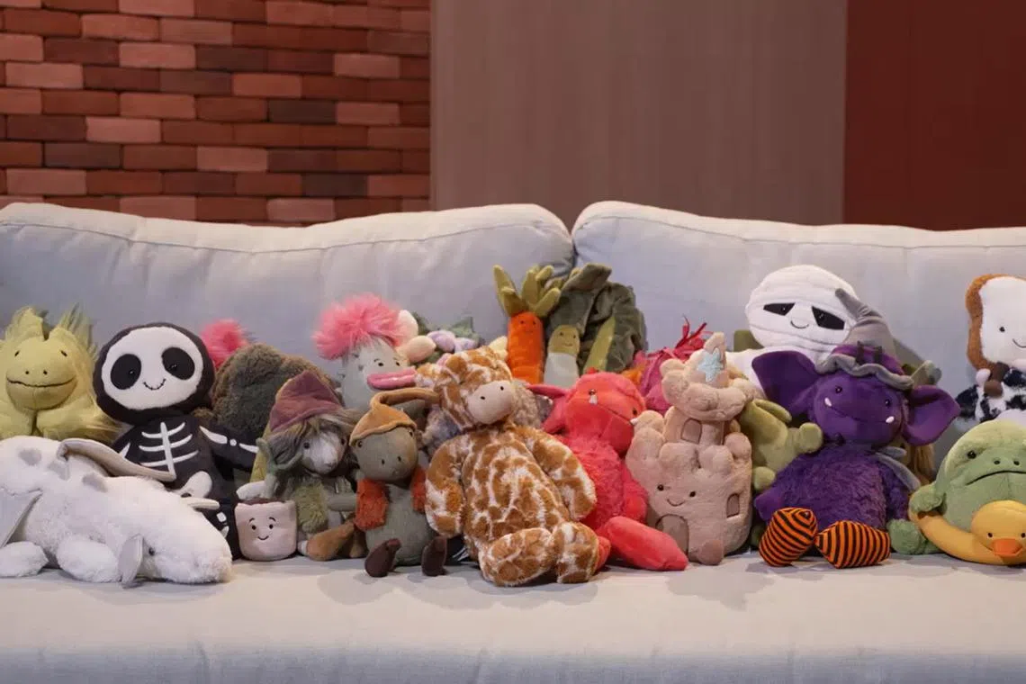 河粉目前的Jellycat收藏共有30多只。（视频截图）