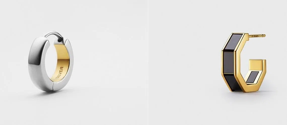 耳钉之外，圆形或G形耳环成了入门首选。（互联网）