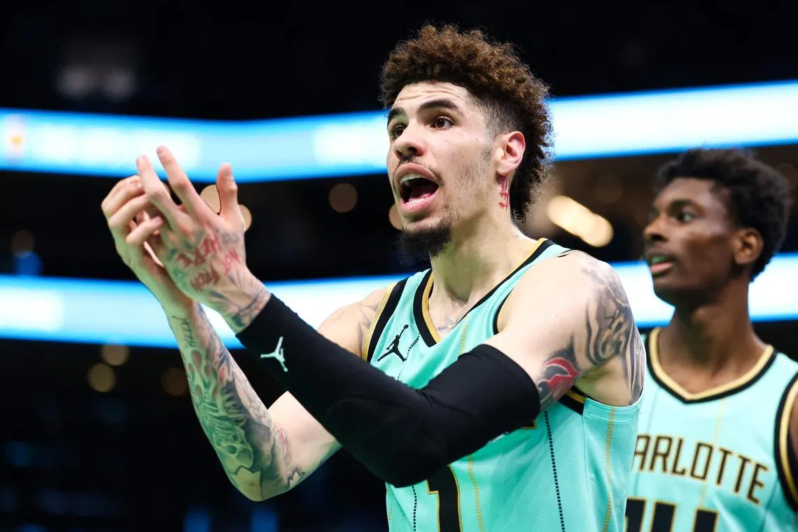 黄蜂主将鲍尔因发表反同性恋的攻击性言论，而遭到NBA重罚。（法新社）