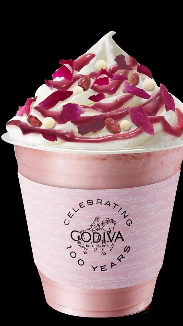 覆盆子白巧克力奶昔，香甜浓郁。（品牌提供）