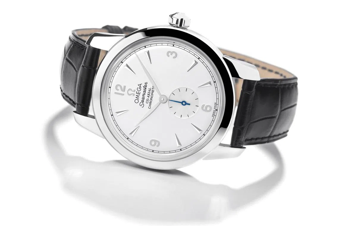 海马系列1948同轴“伦敦 2012”限量版，是欧米茄首款自动海马系列腕表的重新设计。（欧米茄提供）