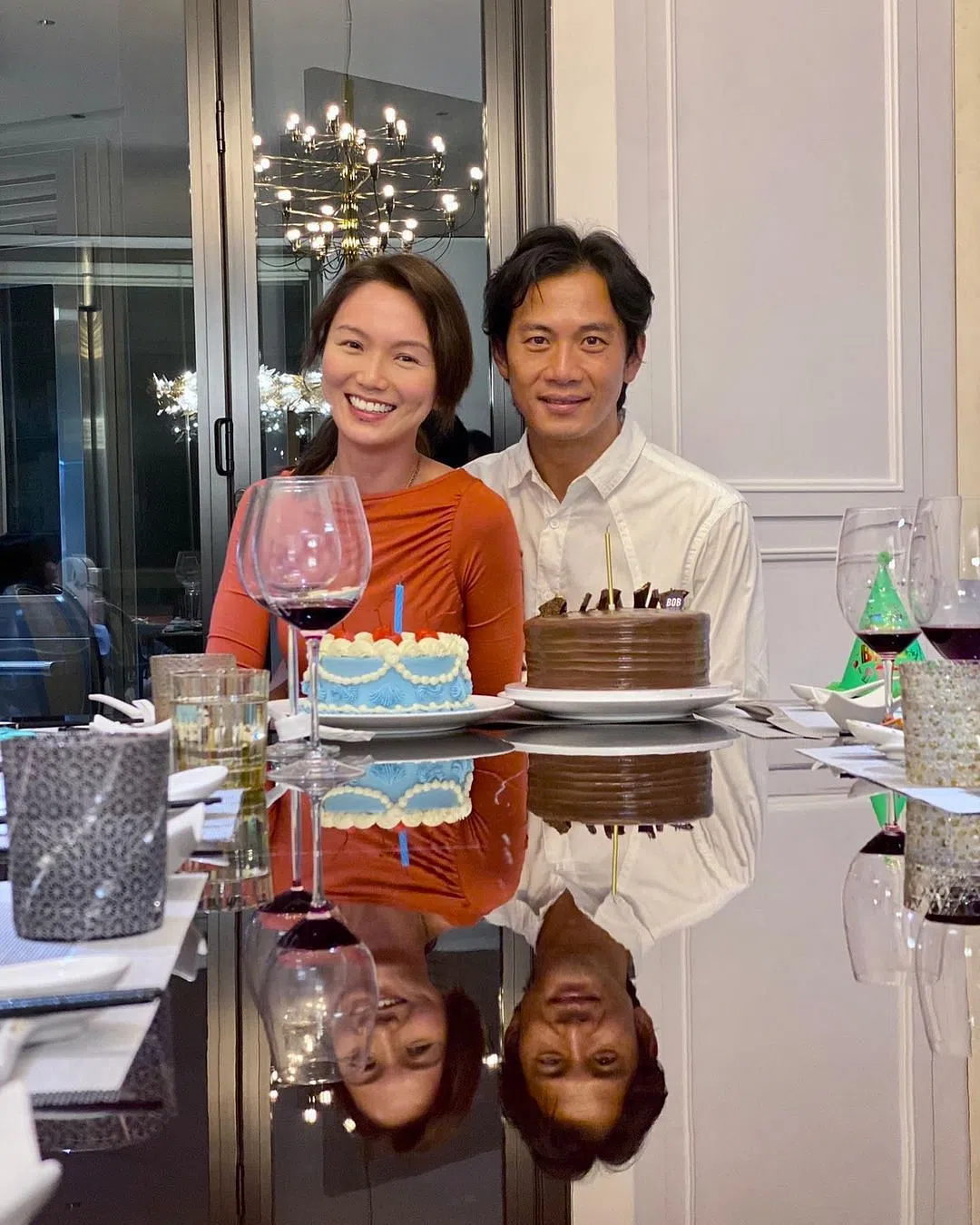 戚玉武为老婆白薇秀庆祝生日。（取自IG）