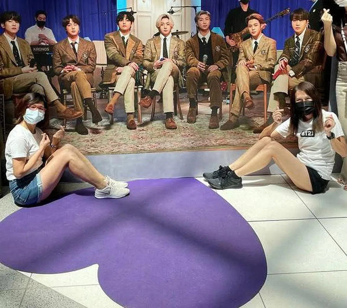 “Kpop妈妈”舞蹈班的学员们除了喜欢跳舞，也喜欢听BTS的歌曲。（受访者提供）