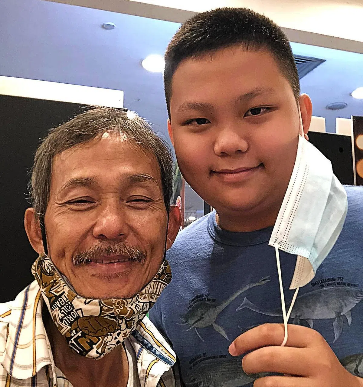 段伟明几乎每周都会接儿子到家中住一晚。（受访者提供）