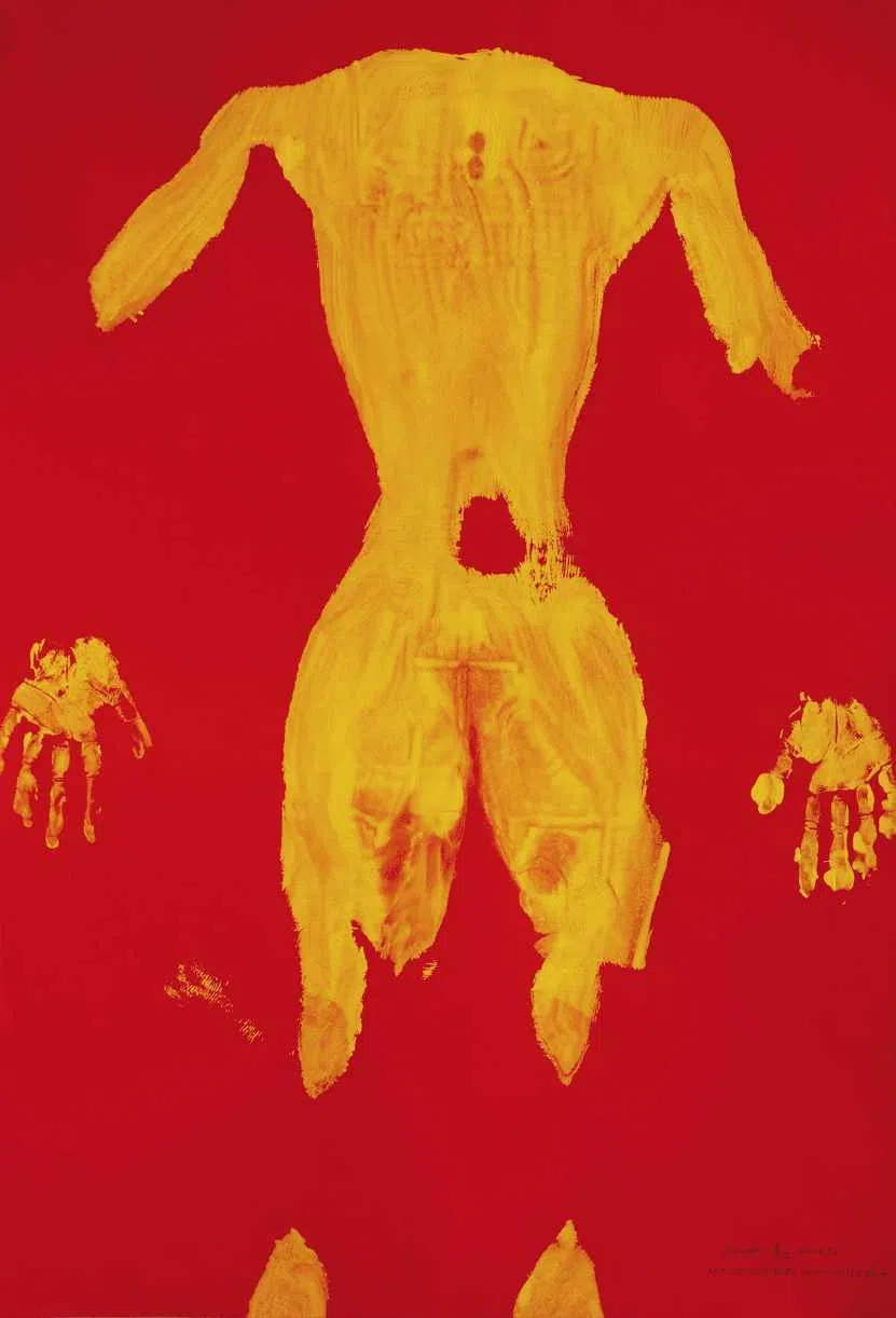 李文的“人体测量修正”系列作品之一（2008）。（谁先觉画廊提供）