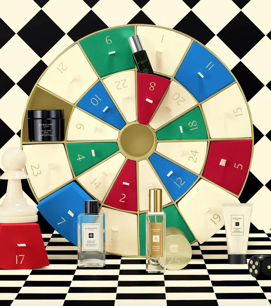 Jo Malone圣诞倒数日历采用轮盘设计。（品牌提供）