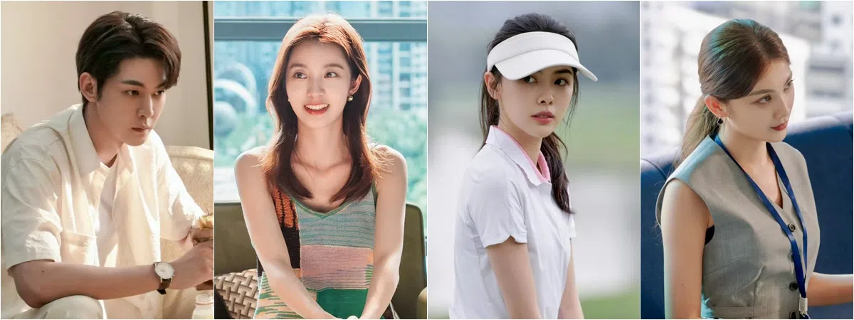 《许我耀眼》出色的年轻配角不少，包括唐晓天（左起）、万鹏、钟雅婷和王伊瑶。（取自剧集微博）