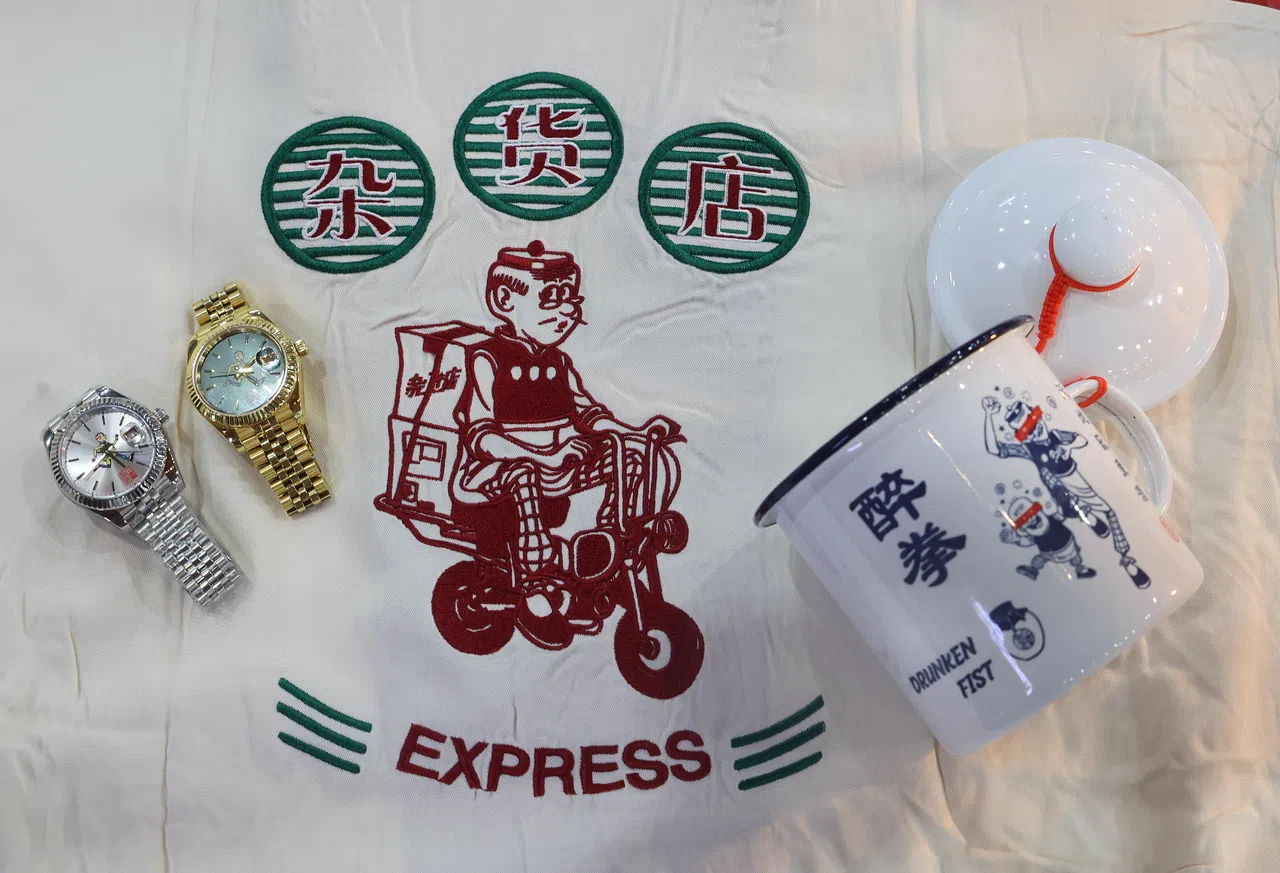 本地潮牌The Corner Shop推出的老夫子系列产品。（唐家鸿摄）
