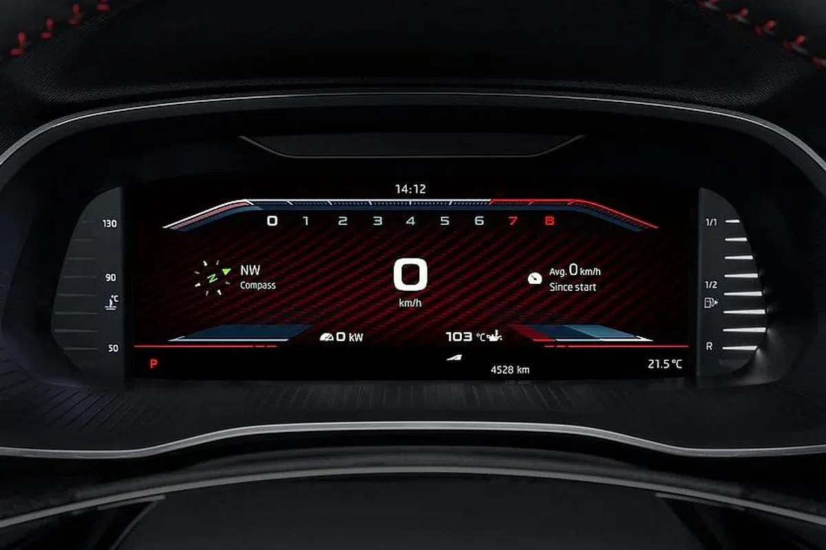 标配的10.25英寸仪表盘具有额外的运动显示布局。（照片由车商提供）