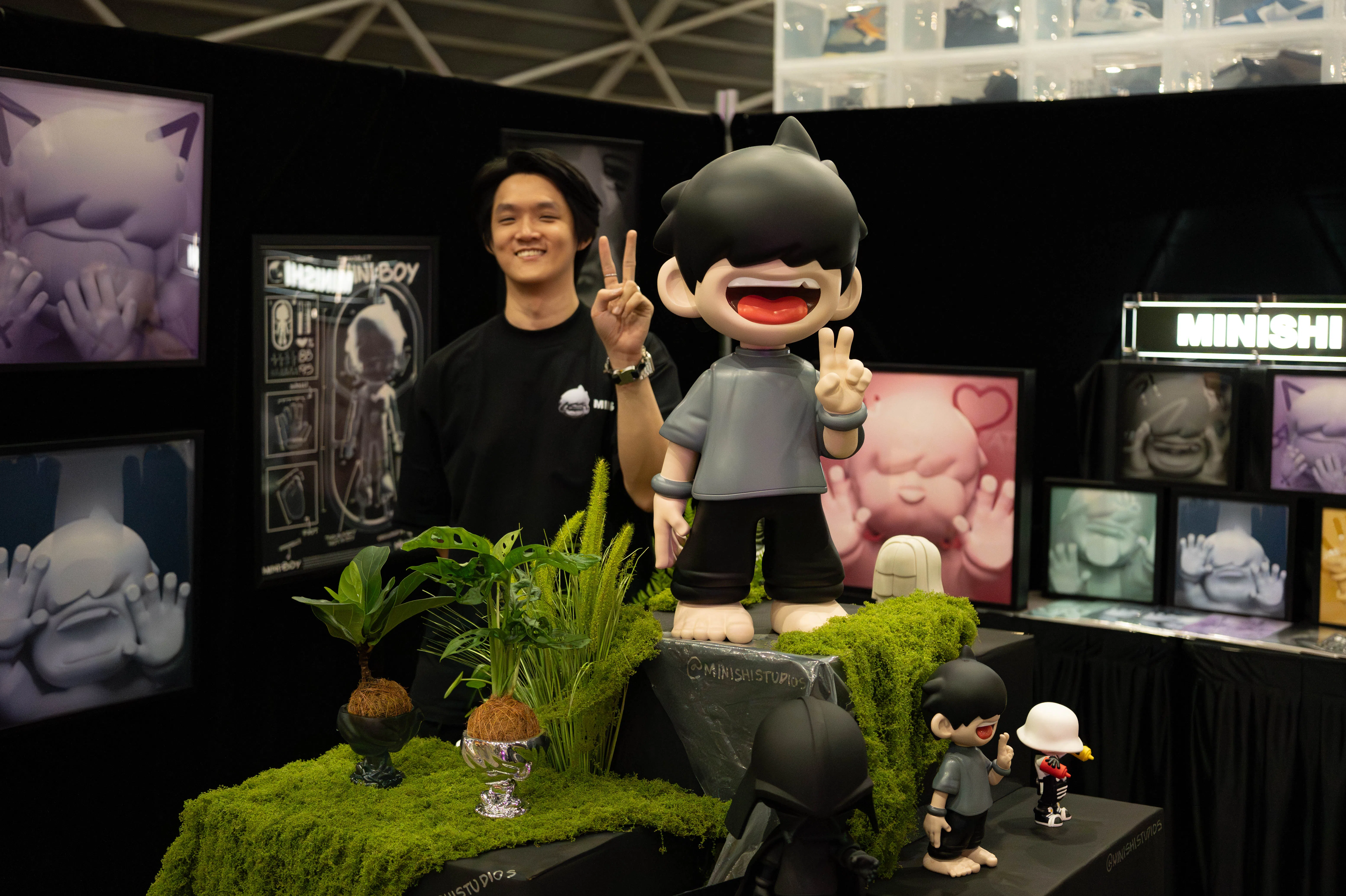 吴世民的创意工作室Minishi，2024年底首次亮相“Culture Cartel潮流大会”。（受访者提供）