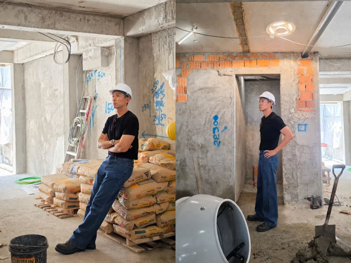 陈泂江最近不是在片场，就是在新家装修施工现场。（取自陈泂江IG）