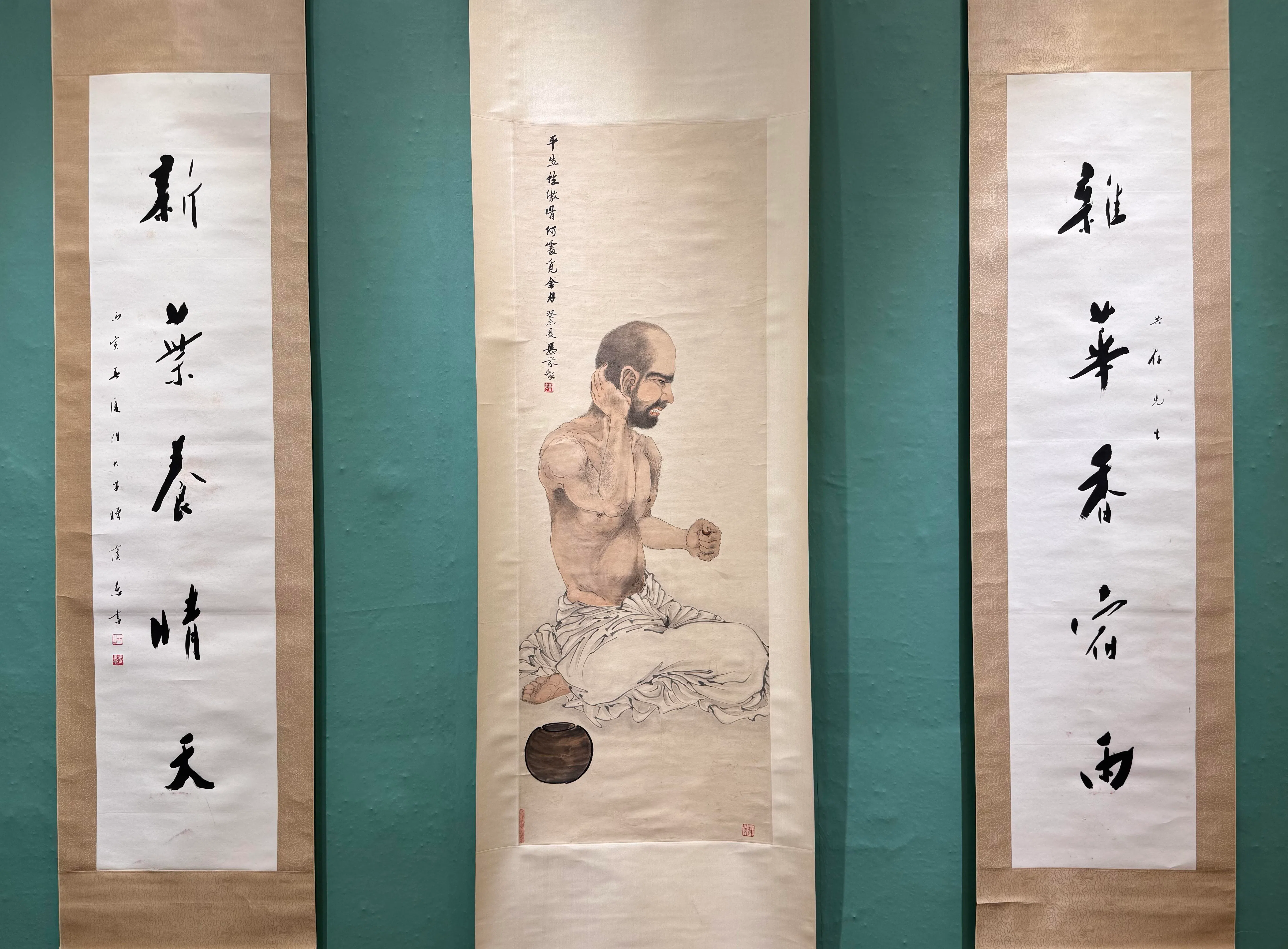 澄心堂“高僧大德书画展”展场。（澄心堂提供）