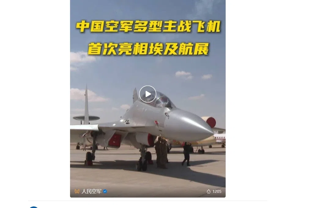中国空军多型现役主战飞机首次在国外公开展示