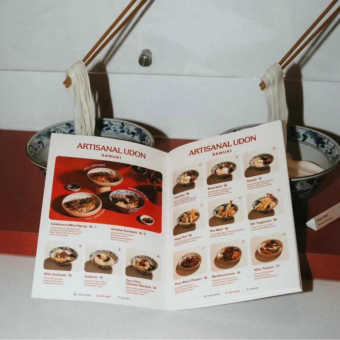 Umai Artisanal Udon Bar有多样创新的乌冬面供食客选择。（Umai Artisanal Udon Bar社媒）