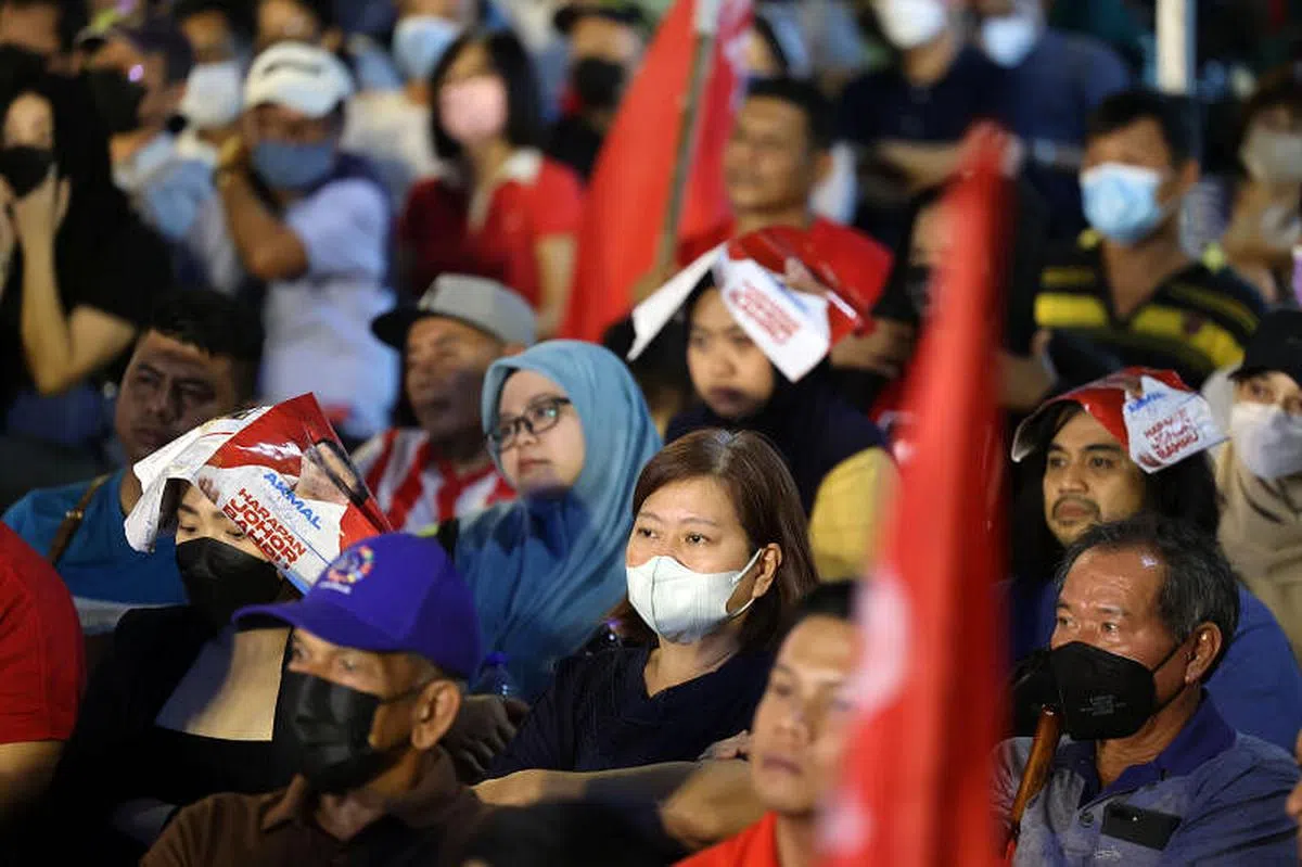 希盟+AYUH MALAYSIA在新山举办大型政治演讲。（邝启聪摄）