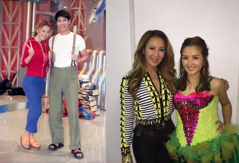 李玟与王力宏（左）及何洁。（互联网）