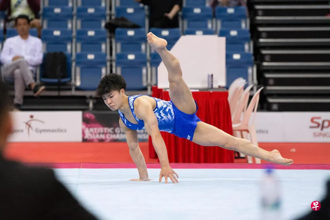 日本体操男队的五人中，有包含巴黎奥运会男子个人全能、团体及单杠三枚金牌的冈慎之助（图）在内的三人受伤病困扰，亚运前景令人担忧。 （档案照片）