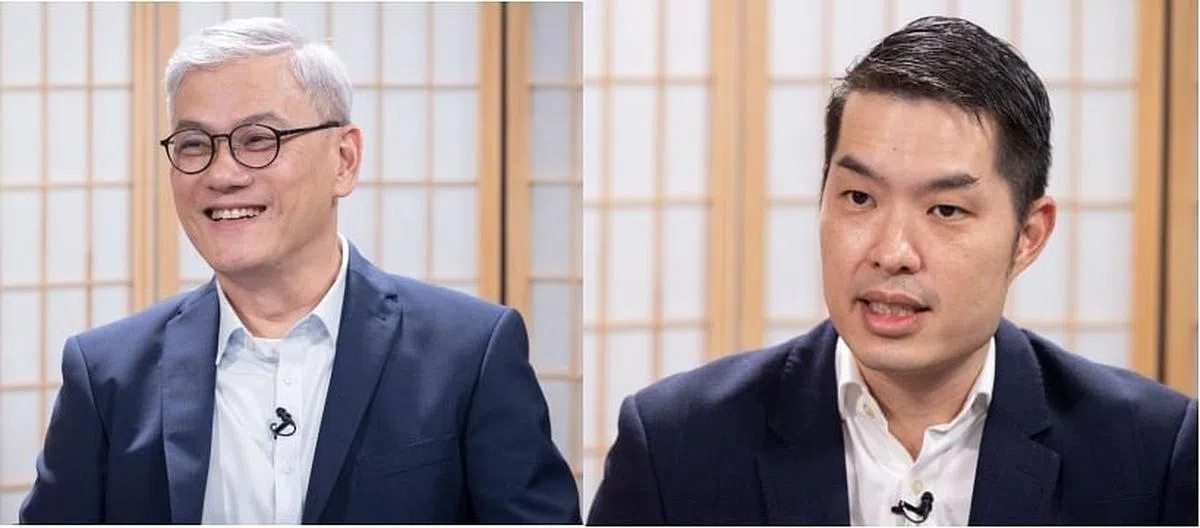 (左) 曾庆亮医师分享通气血疏筋络养生；（右）欧冠伟医生则讲解乳癌疾病。（陈来福摄）