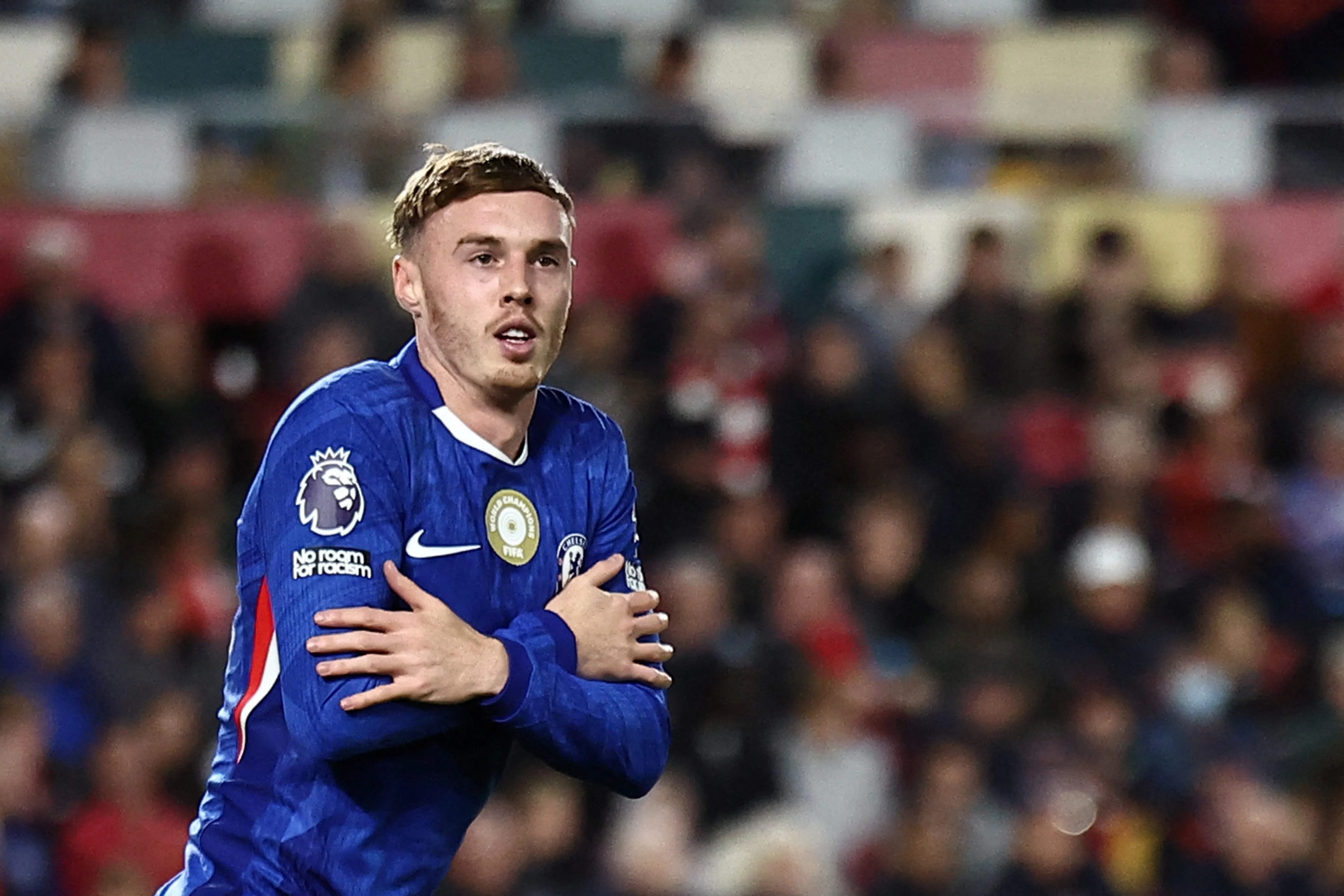 帕尔默是切尔西上赛季英超的最佳射脚，攻入15球。（法新社）