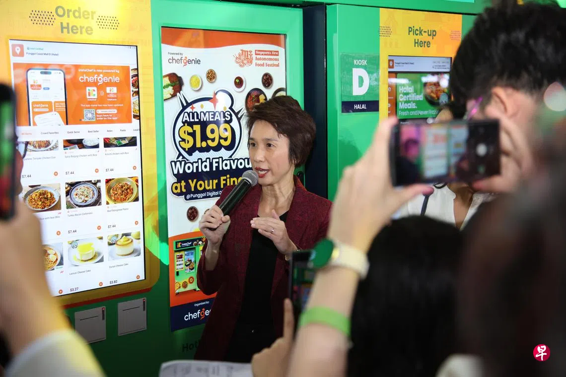 本地知名餐饮店携手AI贩卖机刘燕玲：启动资金有望减半| 联合早报