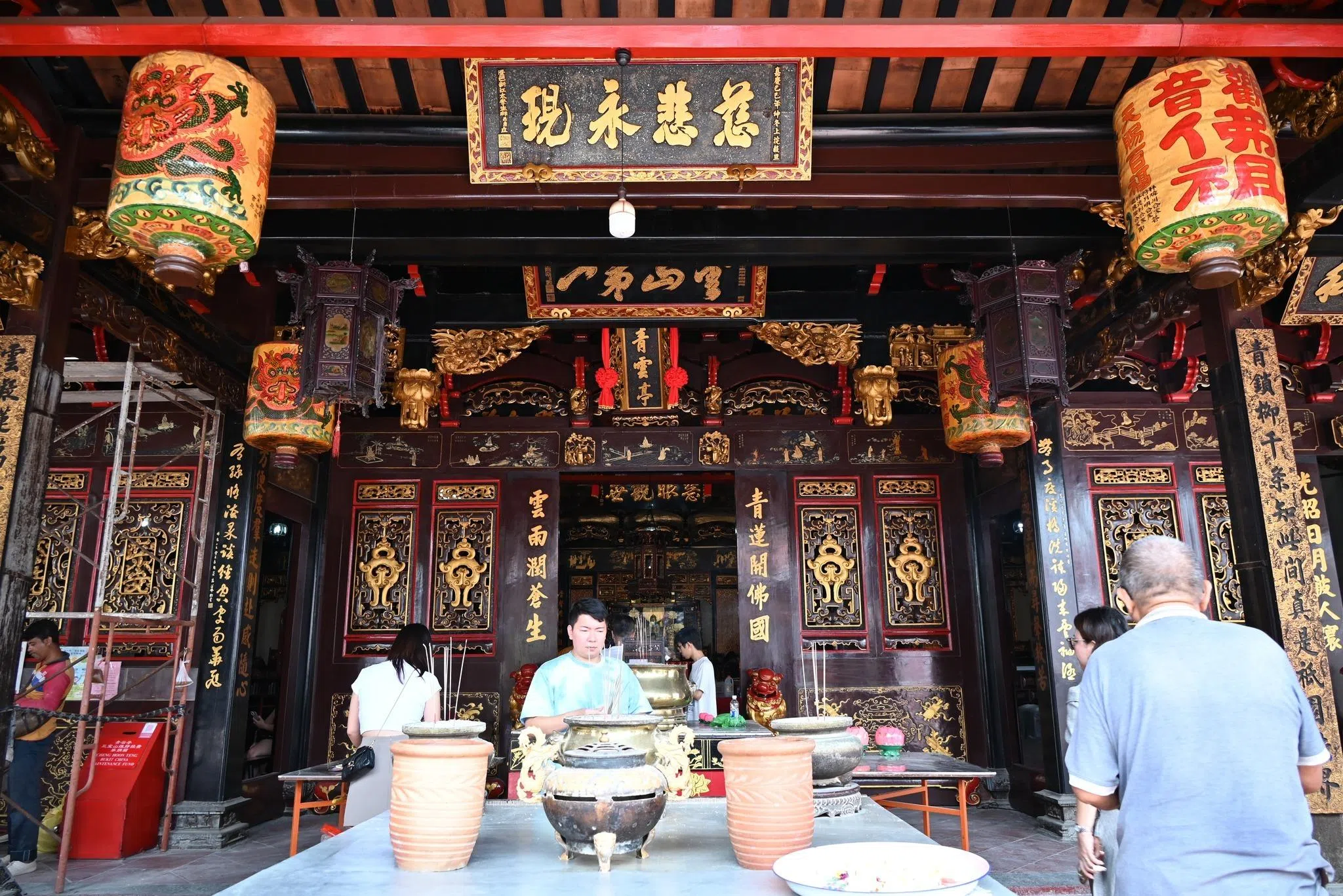 位于马六甲的青云亭历史悠久。（陈永安摄）