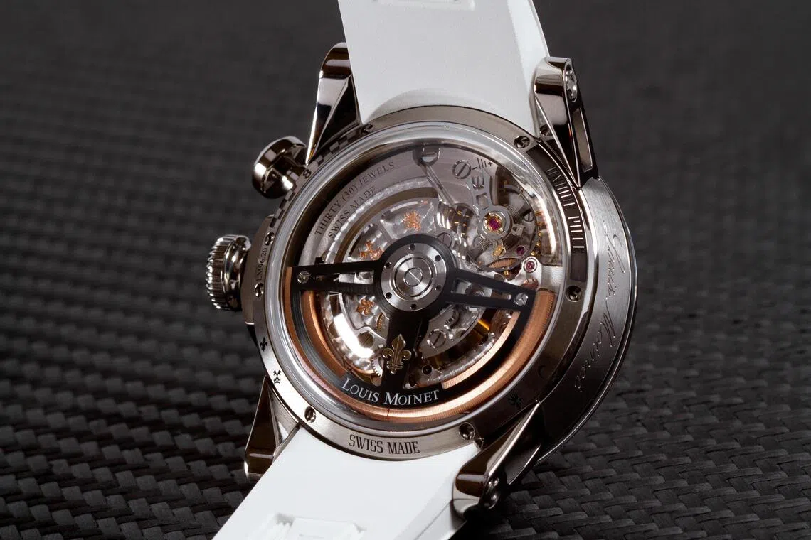 机芯由超过300枚零件构成，仅计时模块就包含147枚部件。（路易·莫奈提供）