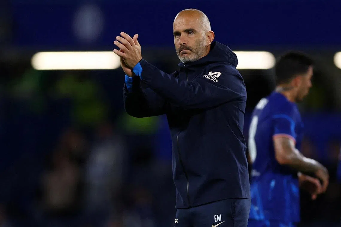 切尔西主帅马雷斯卡在不被看好的情况下，带队取得良好开局。（路透社）