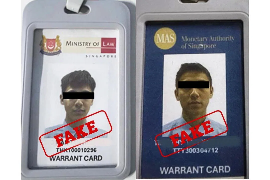 冒充政府官员的骗子假称自己是来自律政部和金融管理局的职员。（新加坡警察部队提供）
