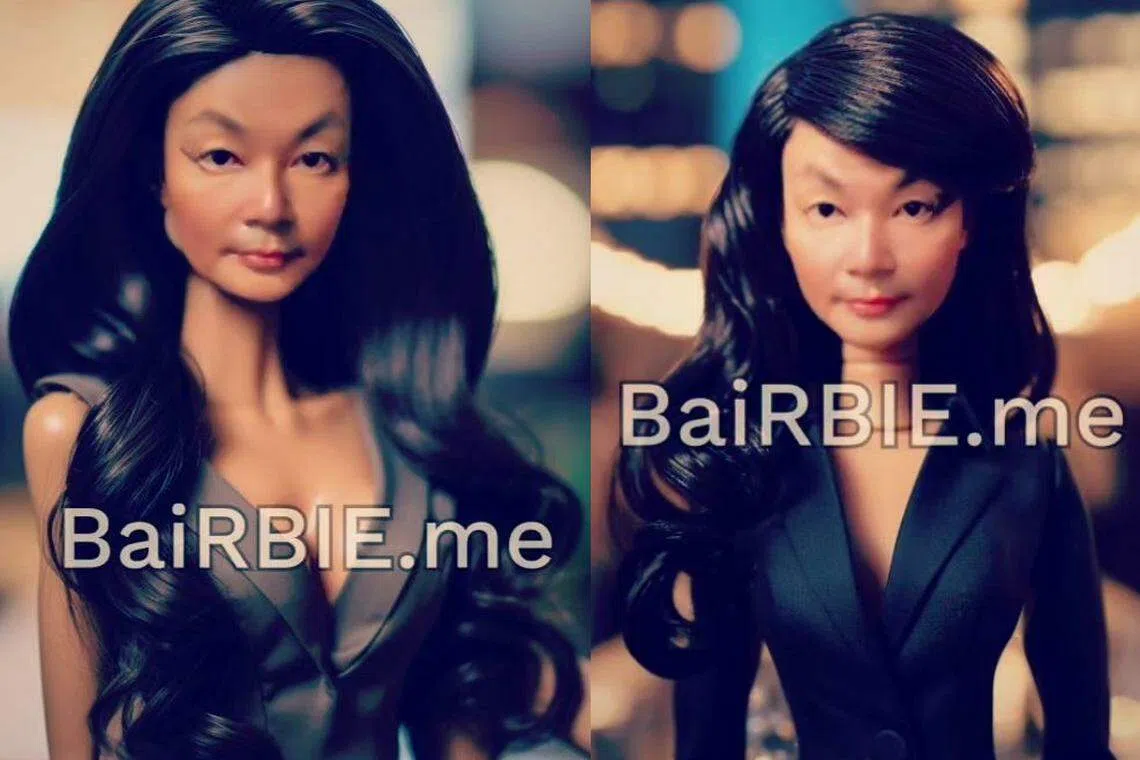 李国煌贴出自己摇身变成芭比娃娃的照片吸引艺人点赞。（取自李国煌IG）