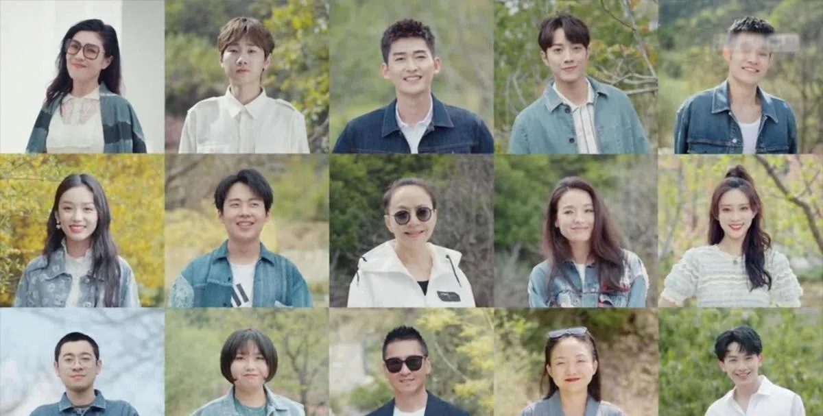 《五十公里桃花坞》请到舒淇（第二排右一起）、宋丹丹、郭麒麟上节目，宋丹丹引起的话题不逊于年轻一辈艺人。（节目照）