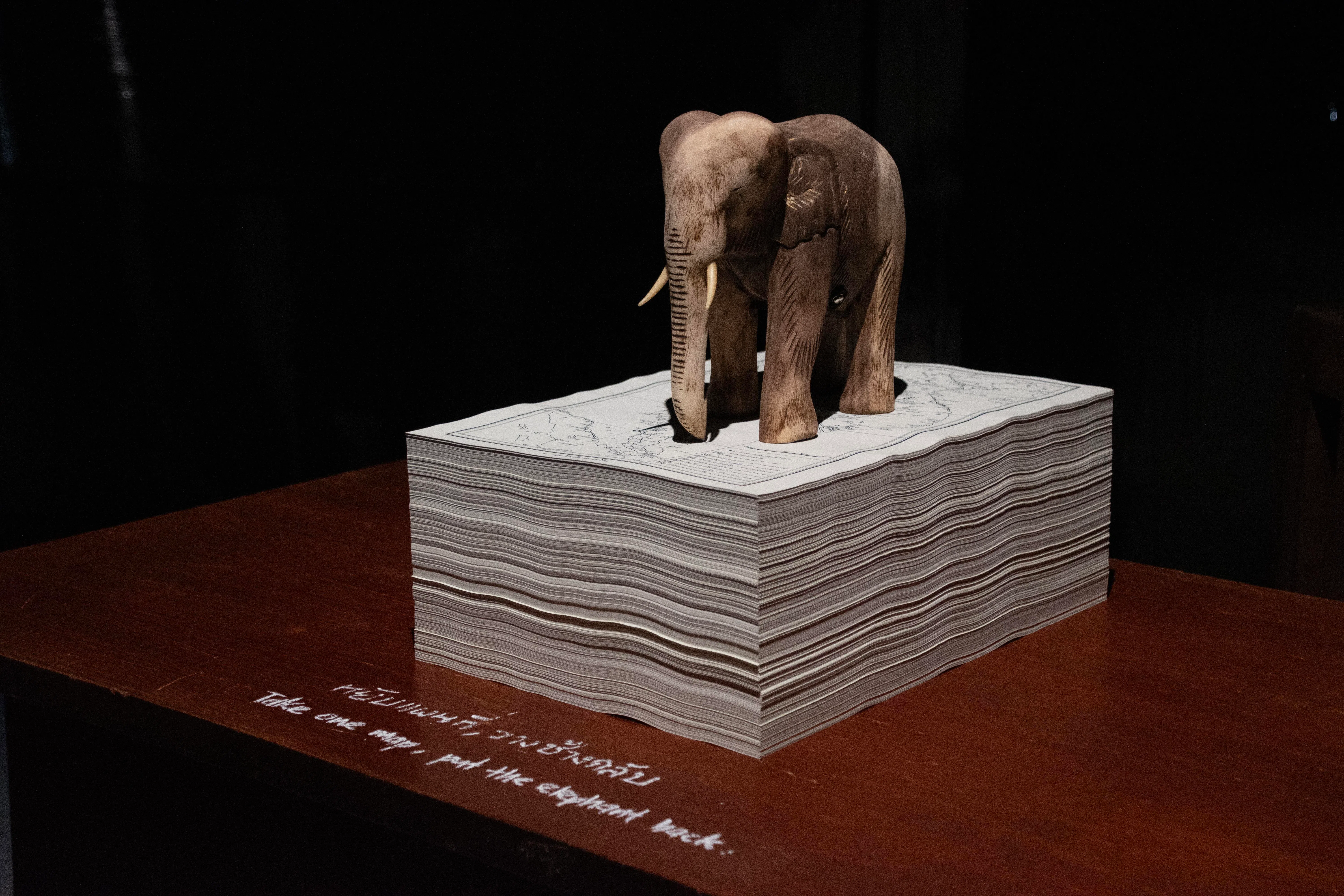 陈志伟目前在曼谷艺术馆参展的作品《暹罗绘图II——一幅历史地图》。（艺术家提供）