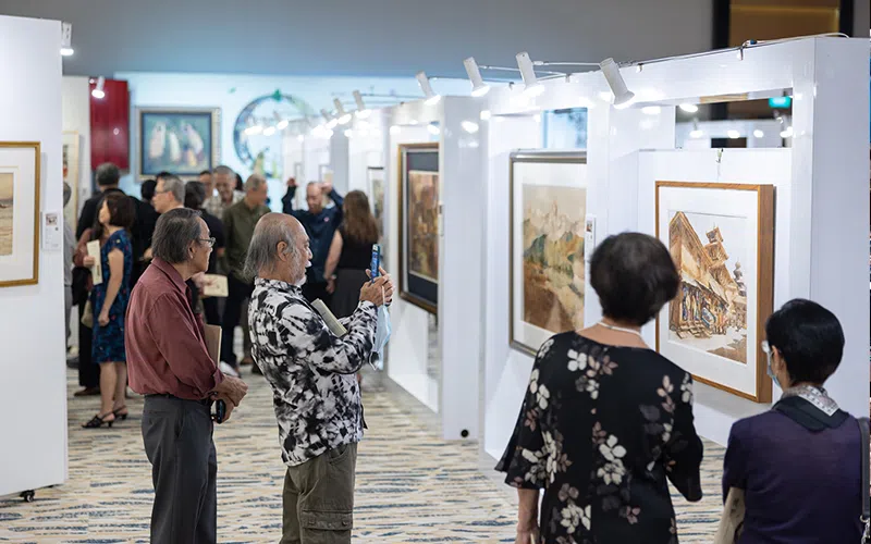 去年“华彩”的美术展。（图/新加坡华族文化中心提供）
