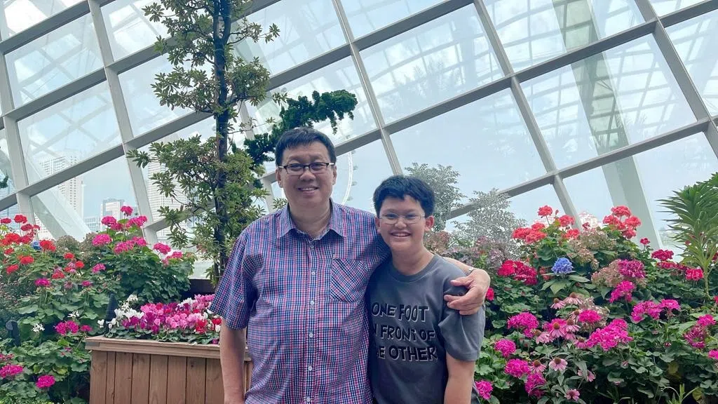 温金华的儿子患有阅读障碍，学习进度比一般孩童慢。（温金华提供）